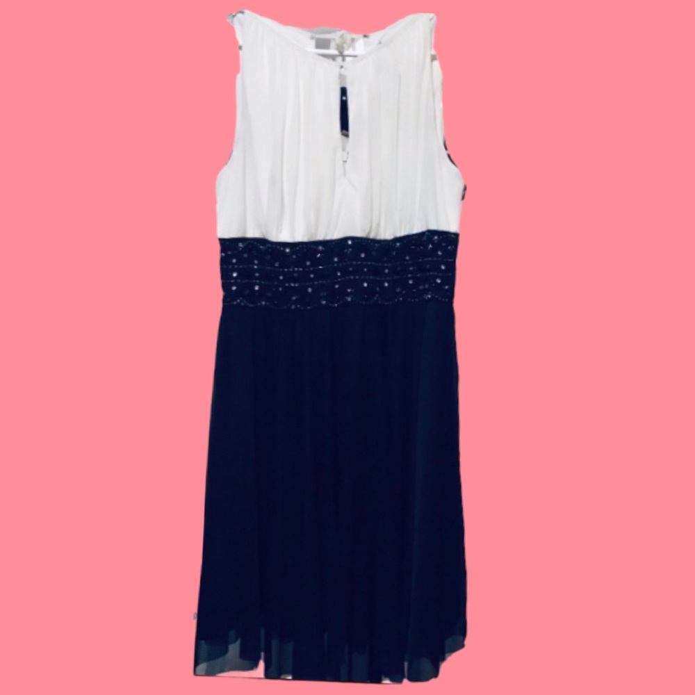 J H - EVENINGS Black And White Dress | Size: 14